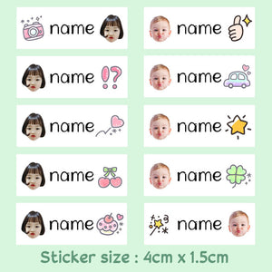 photo name sticker