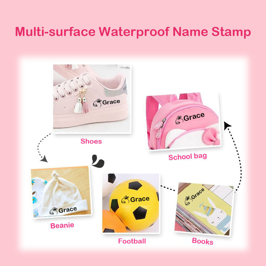 Name Stamp for Clothes or Paper - Animal - 45x14mm